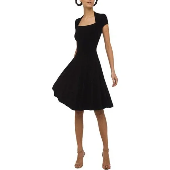 Norma Kamali | Dresses | Norma Kamali Black Jerseyshrug Style Swing Pin Up  Dress Size Small Euc | Poshmark